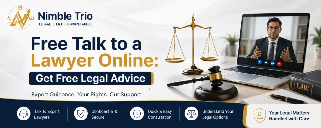 Free talk to a lawyer online for legal advice with Nimble Trio