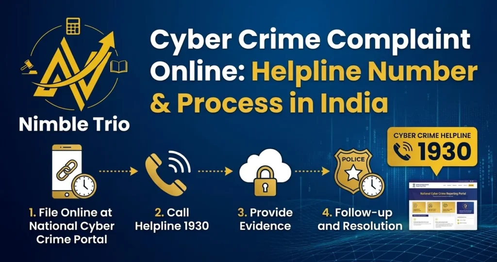 Cyber Crime Complaint Online Helpline Number 1930 and Filing Process in India by Nimble Trio
